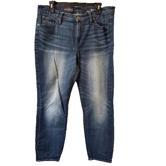 Lot Of 2 J. Crew Broken In Boyfriend Jeans - Size 31 Dark Wash Distressed 36x28 - Picture 2 of 10